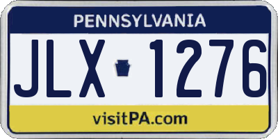 PA license plate JLX1276