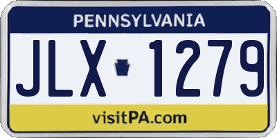 PA license plate JLX1279
