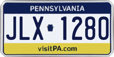 PA license plate JLX1280