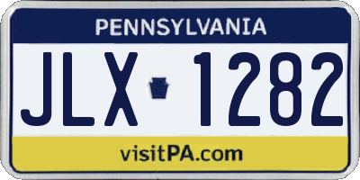 PA license plate JLX1282