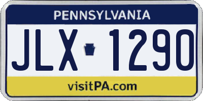 PA license plate JLX1290
