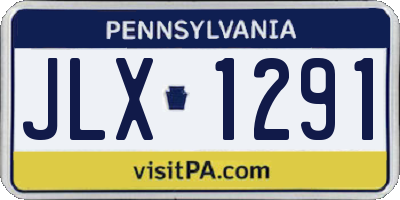 PA license plate JLX1291