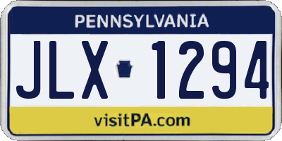 PA license plate JLX1294
