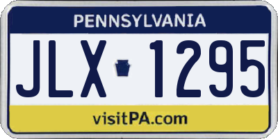 PA license plate JLX1295