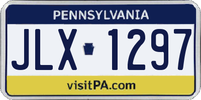 PA license plate JLX1297