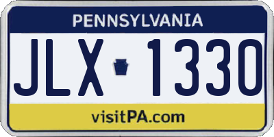 PA license plate JLX1330