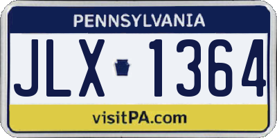 PA license plate JLX1364