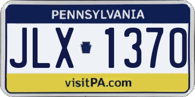 PA license plate JLX1370