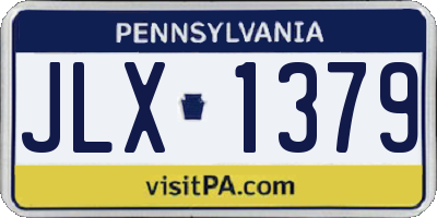 PA license plate JLX1379