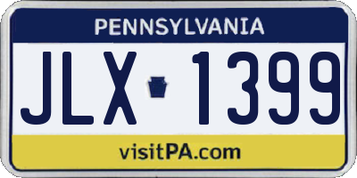 PA license plate JLX1399