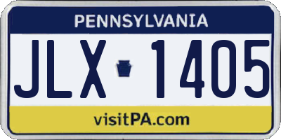 PA license plate JLX1405