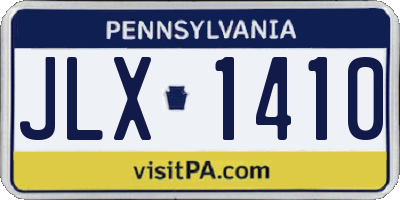 PA license plate JLX1410