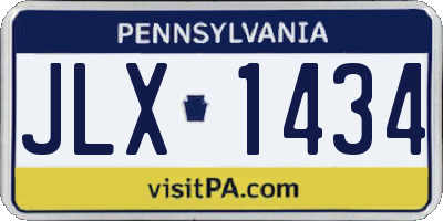 PA license plate JLX1434