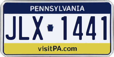 PA license plate JLX1441
