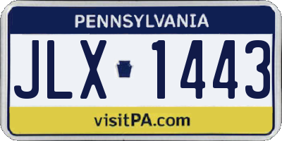 PA license plate JLX1443