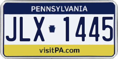 PA license plate JLX1445