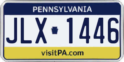 PA license plate JLX1446