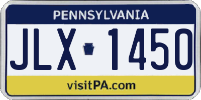 PA license plate JLX1450