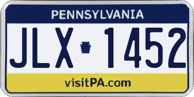 PA license plate JLX1452