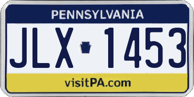 PA license plate JLX1453