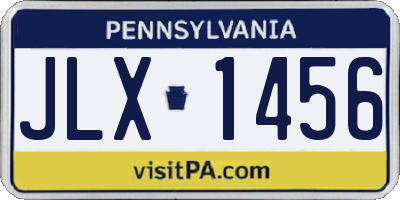 PA license plate JLX1456