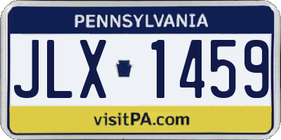 PA license plate JLX1459