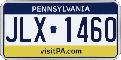PA license plate JLX1460
