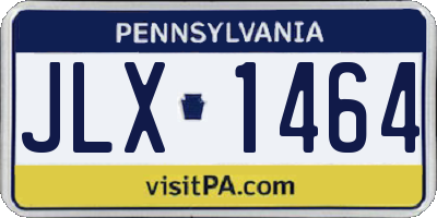 PA license plate JLX1464