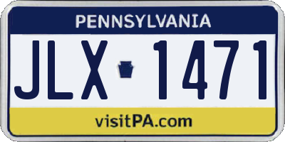 PA license plate JLX1471