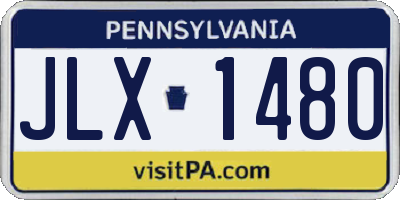 PA license plate JLX1480