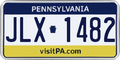 PA license plate JLX1482
