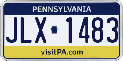 PA license plate JLX1483