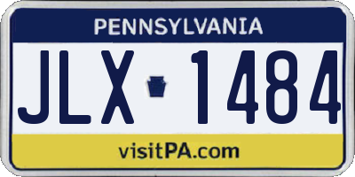 PA license plate JLX1484