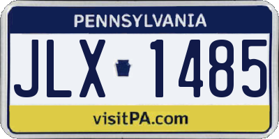 PA license plate JLX1485