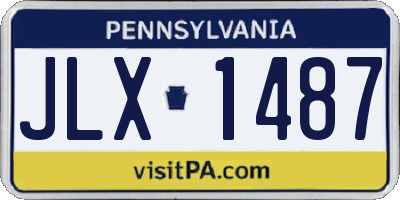 PA license plate JLX1487