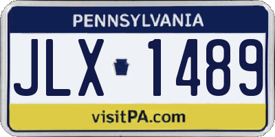 PA license plate JLX1489