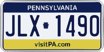 PA license plate JLX1490