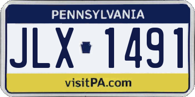 PA license plate JLX1491