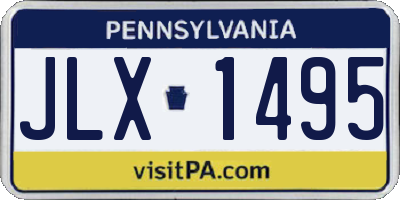 PA license plate JLX1495