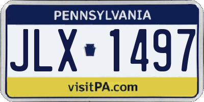 PA license plate JLX1497