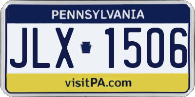 PA license plate JLX1506