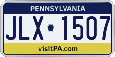 PA license plate JLX1507