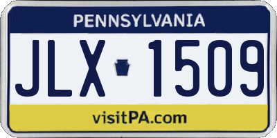 PA license plate JLX1509