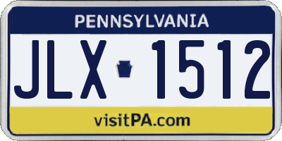 PA license plate JLX1512
