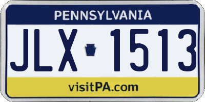 PA license plate JLX1513