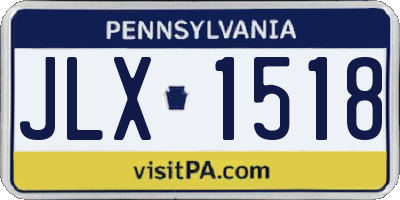 PA license plate JLX1518