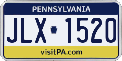 PA license plate JLX1520