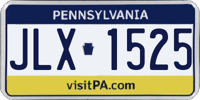 PA license plate JLX1525