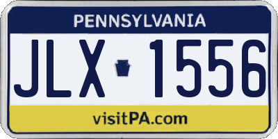PA license plate JLX1556