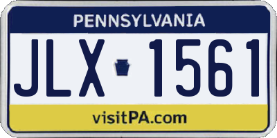 PA license plate JLX1561